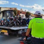 Çorumdaki trafikten 20 motosiklet yasaklanmıştır
